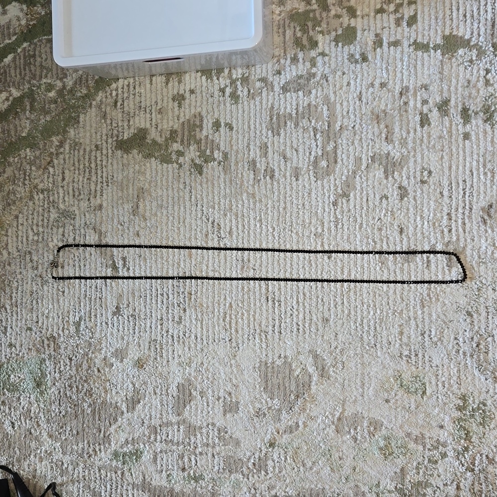 Long black necklace